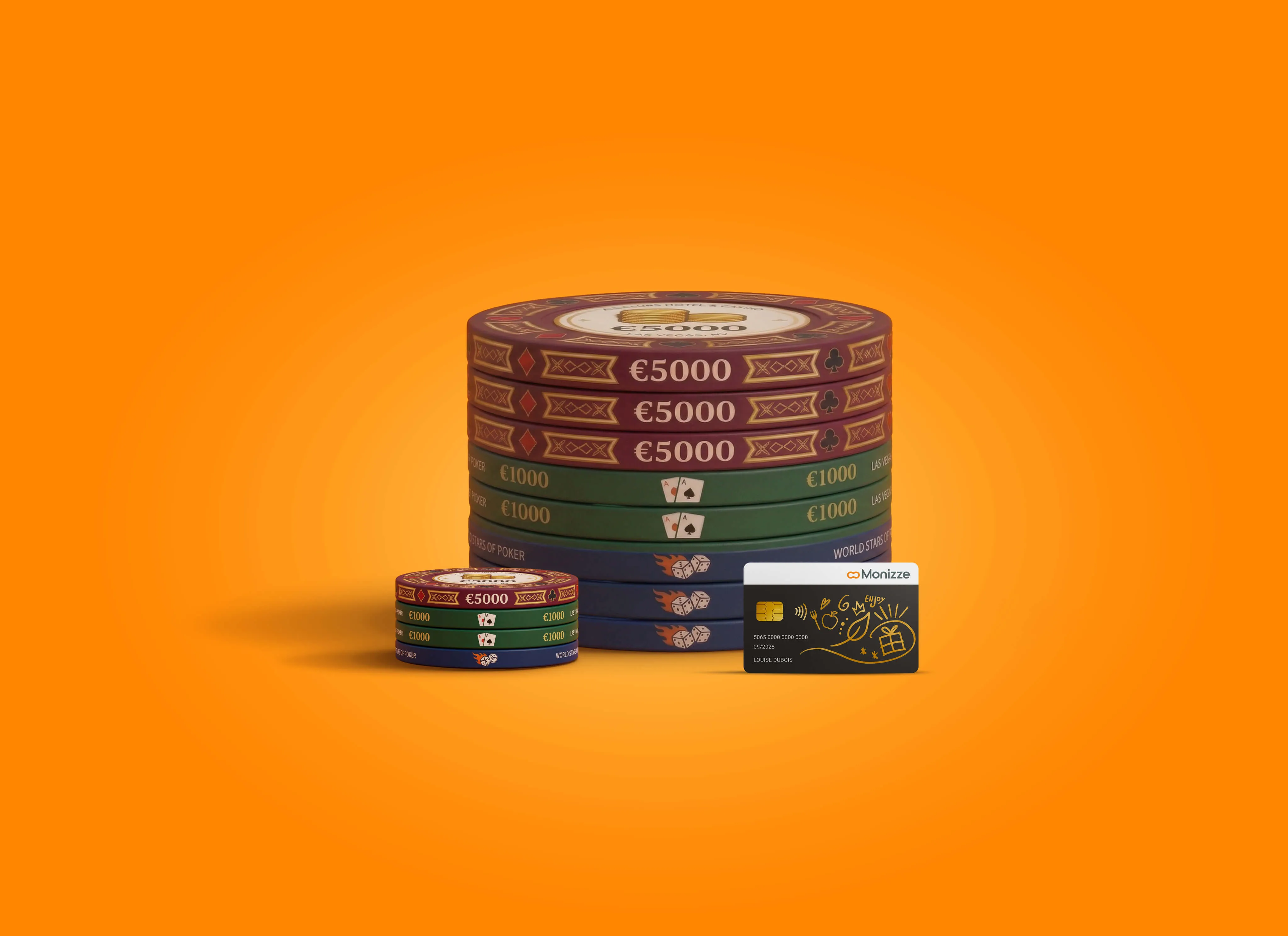 Colleagues laughing at a restaurant dinner