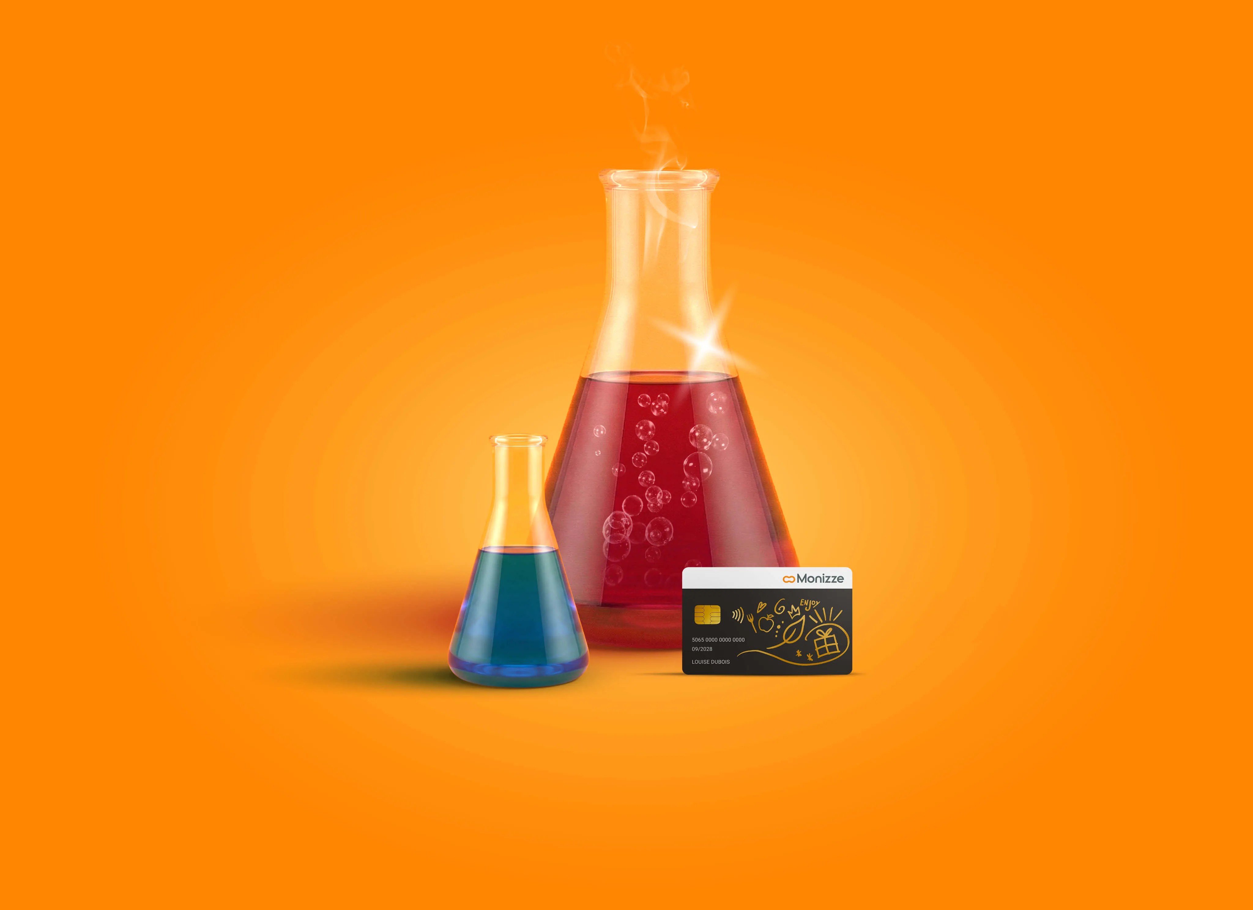 Two colleagues discussing with a tablet in a modern office